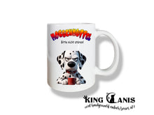 Lade das Bild in den Galerie-Viewer, Tasse mit Dalmatiner für wahre Morgenmuffel mit dem Spruch "MORGENMUFFEL, bitte nicht stören!"