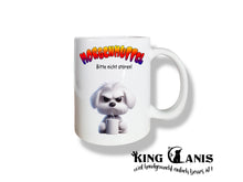 Lade das Bild in den Galerie-Viewer, Tasse mit Malteser für wahre Morgenmuffel mit dem Spruch "MORGENMUFFEL, bitte nicht stören!"