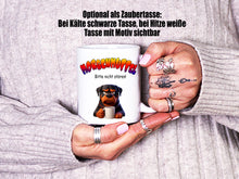 Lade das Bild in den Galerie-Viewer, Tasse mit Rottweiler für wahre Morgenmuffel mit dem Spruch "MORGENMUFFEL, bitte nicht stören!"