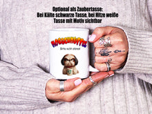Lade das Bild in den Galerie-Viewer, Tasse mit Shi Tzu für wahre Morgenmuffel mit dem Spruch "MORGENMUFFEL, bitte nicht stören!"