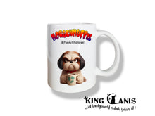 Lade das Bild in den Galerie-Viewer, Tasse mit Shi Tzu für wahre Morgenmuffel mit dem Spruch "MORGENMUFFEL, bitte nicht stören!"