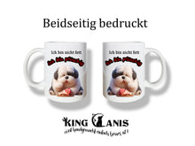 Lade das Bild in den Galerie-Viewer, Tasse Bobtail Hundemotiv und einem augenzwinkernden Spruch: ich bin nicht fett ich bin plüschig