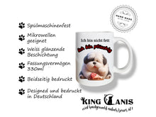 Lade das Bild in den Galerie-Viewer, Tasse Bobtail Hundemotiv und einem augenzwinkernden Spruch: ich bin nicht fett ich bin plüschig
