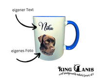 Lade das Bild in den Galerie-Viewer, Tasse mit eigenem Hundefoto personalisierbar - Das perfekte Geschenk für Tierliebhaber, Muttertagsgeschenk, Vatertagsgeschenk