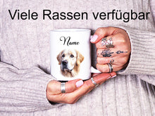 Lade das Bild in den Galerie-Viewer, Tasse mit Rasse-Portrait personalisierbar - Das perfekte Geschenk für Hundeliebhaber