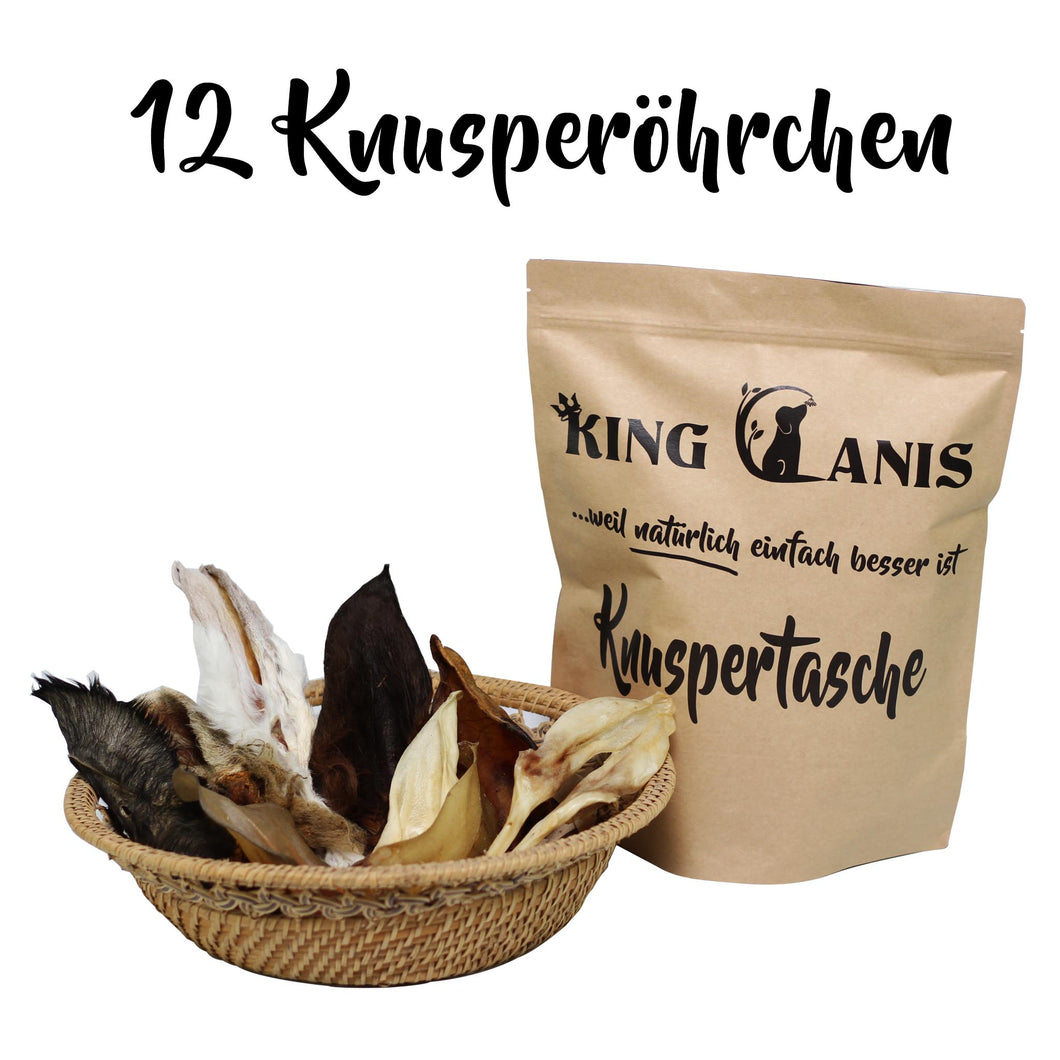 12 Knusperöhrchen, getrocknete Ohren